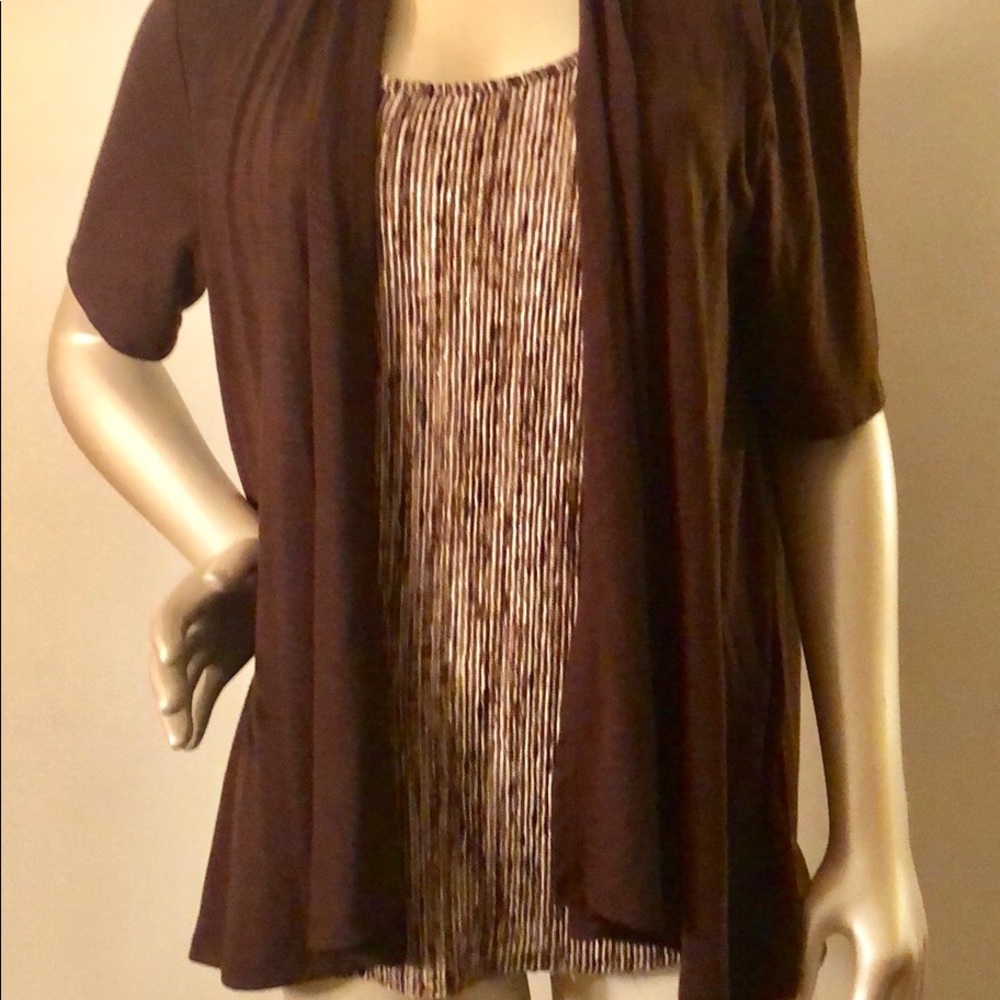 Kim Rogers Top brown with attached tank
